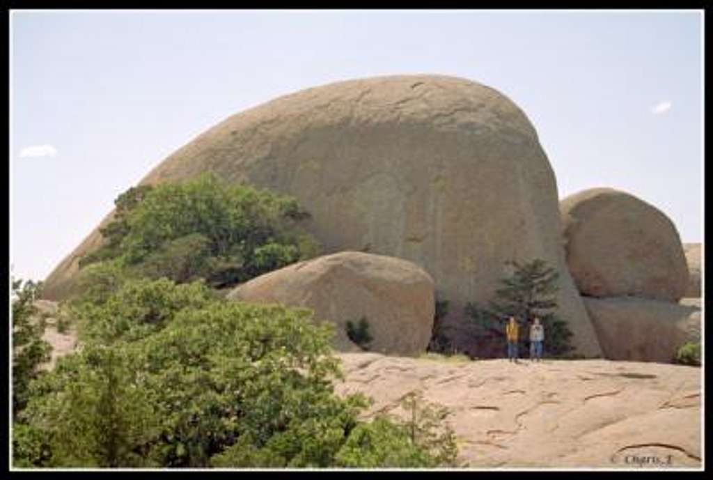 This dome shaped rock atop...