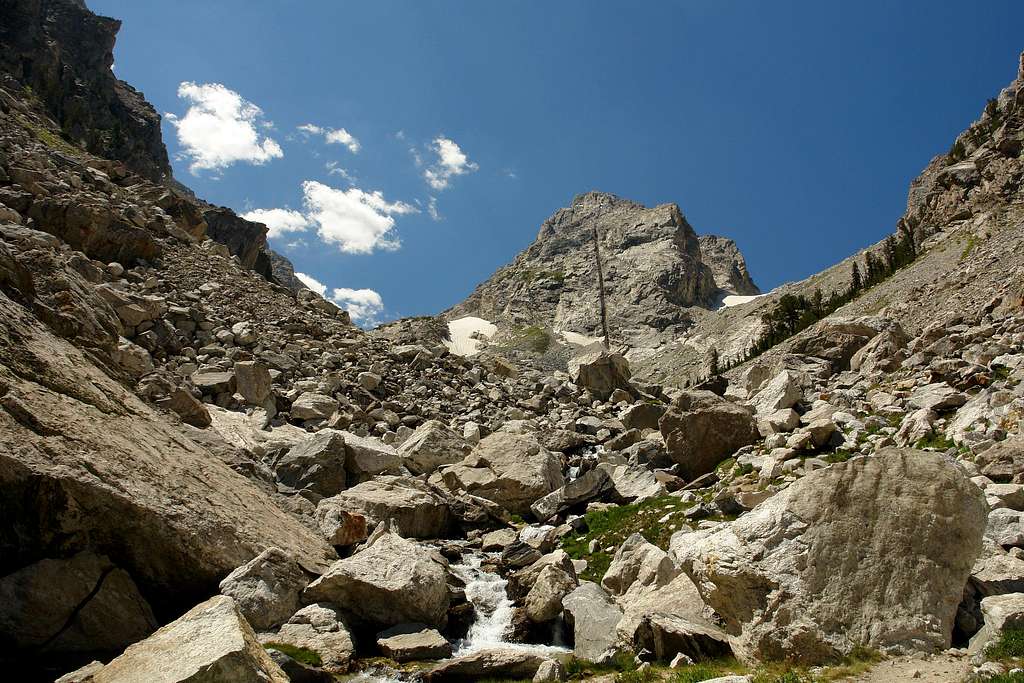 Middle Teton from boulder field
