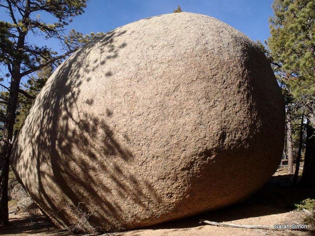 Big round granite boulder