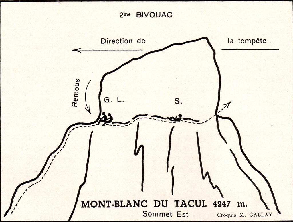 Bivouac summit of Mont Blanc du Tacul