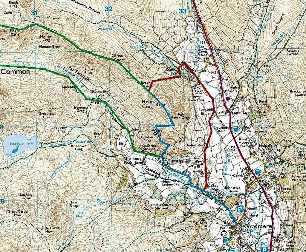 Helm Crag Routes