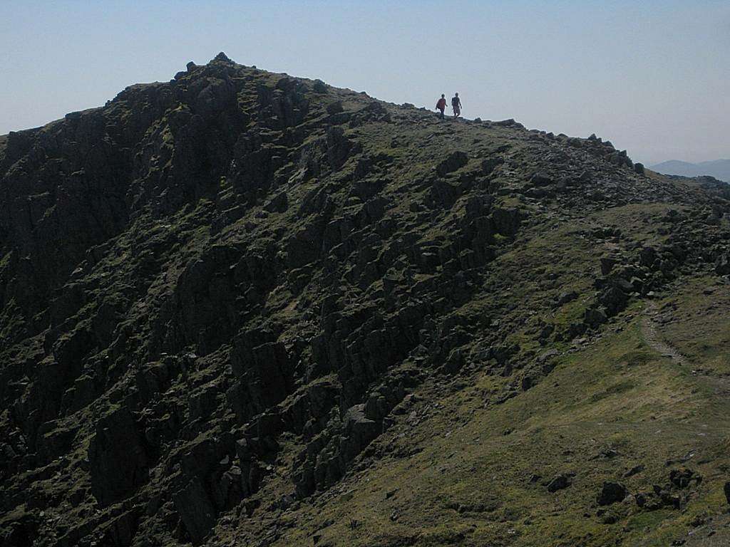 Hikers coming down from Red Pike
