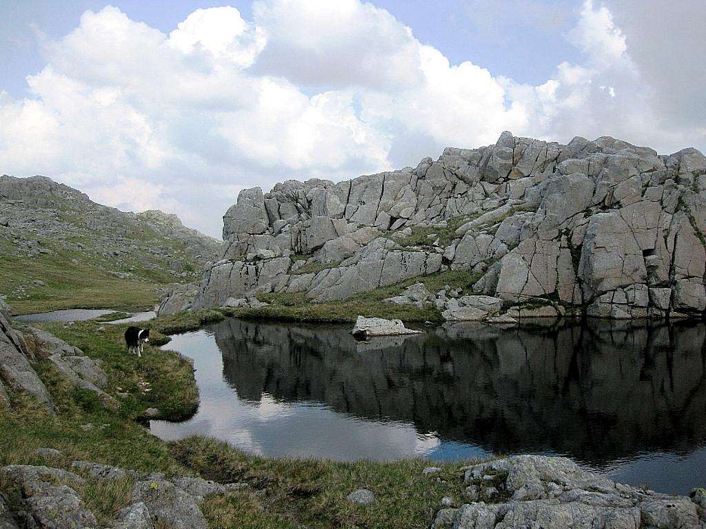 One of the many tarns on the ridge between Glaramara and Allen Crags