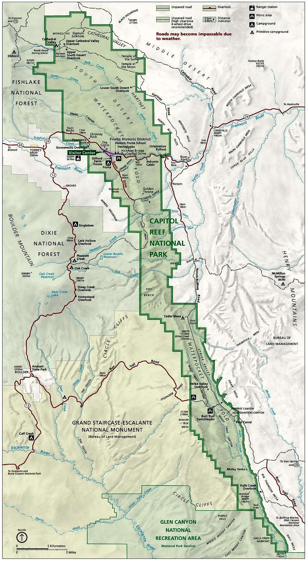 Capitol Reef Map