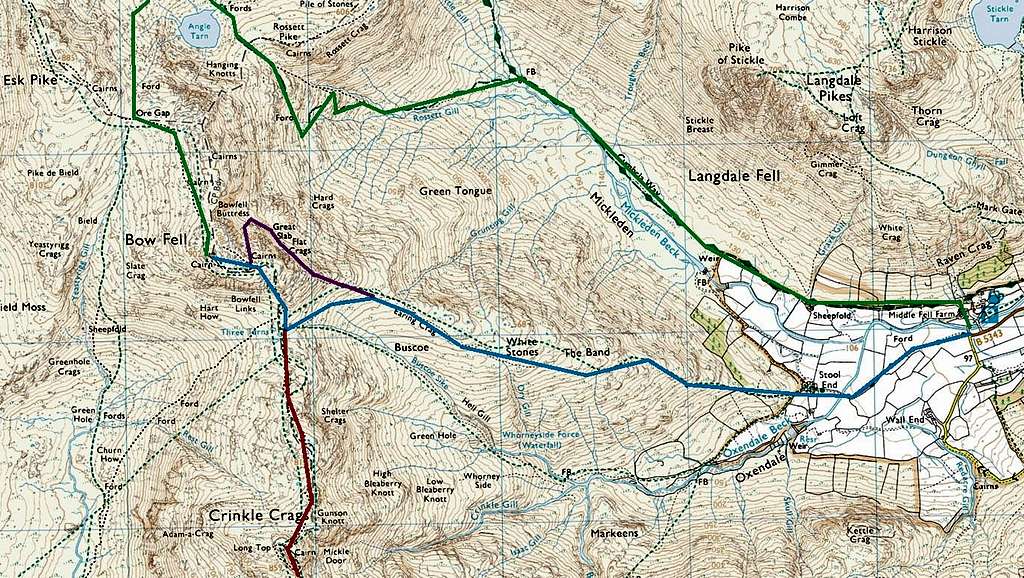 Bowfell Routes