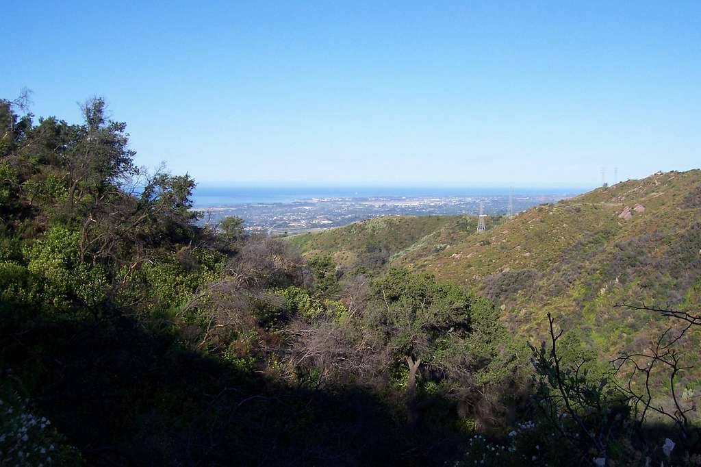 View looking toward the ocean