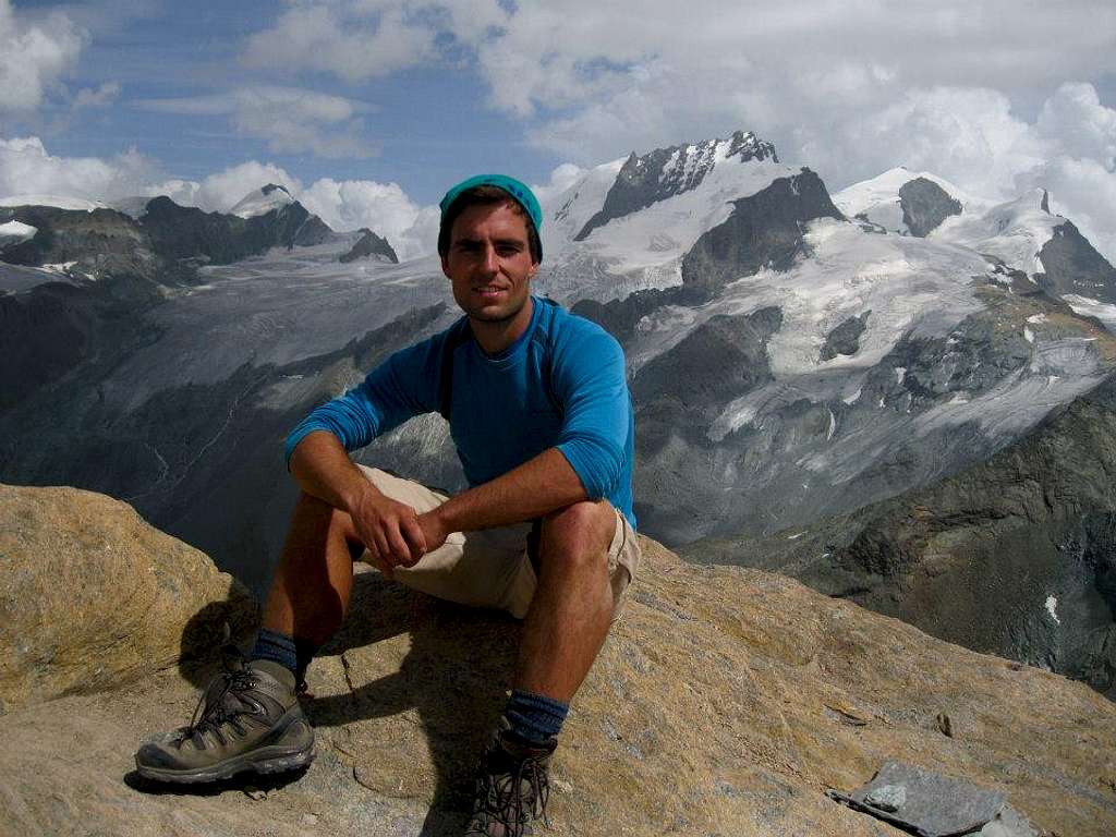 On the summit of Oberrothorn (3414 m)