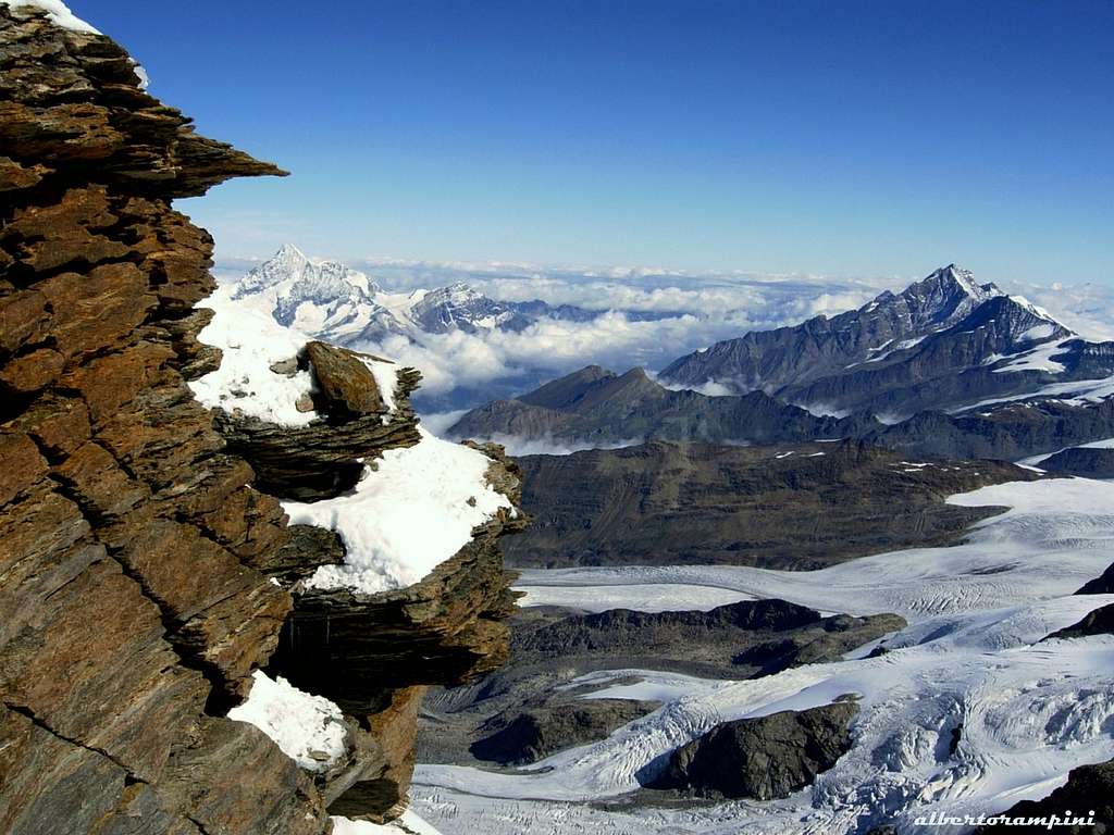 Eastern Lyskamm summit ridge