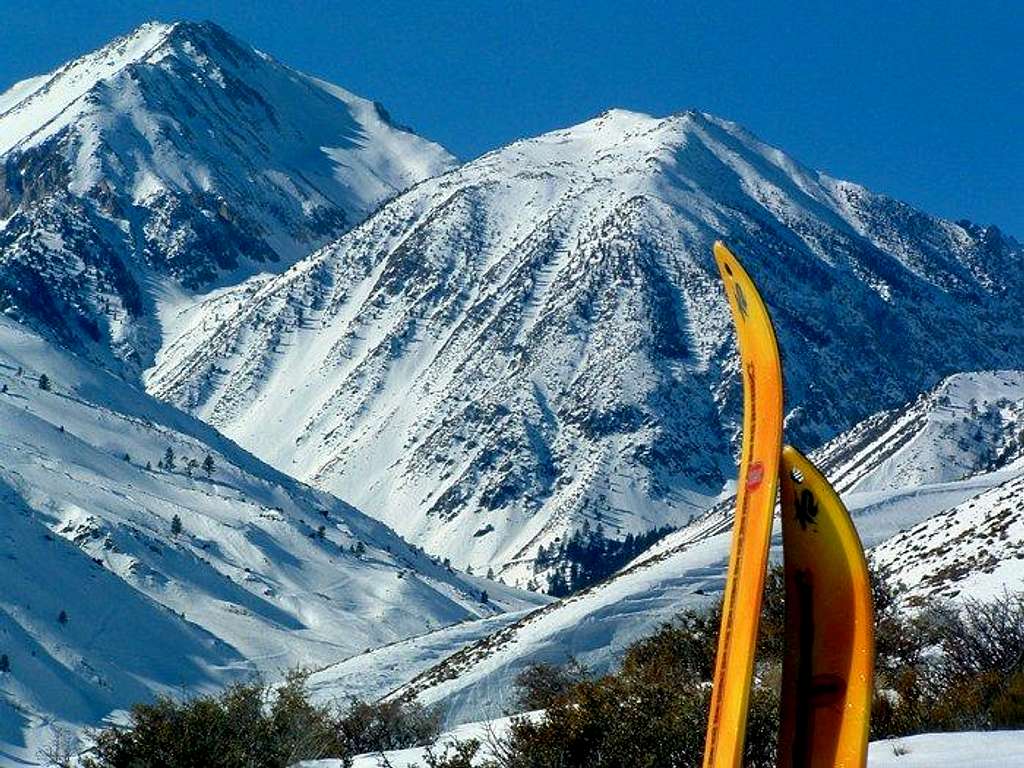 skiing in the owens valley