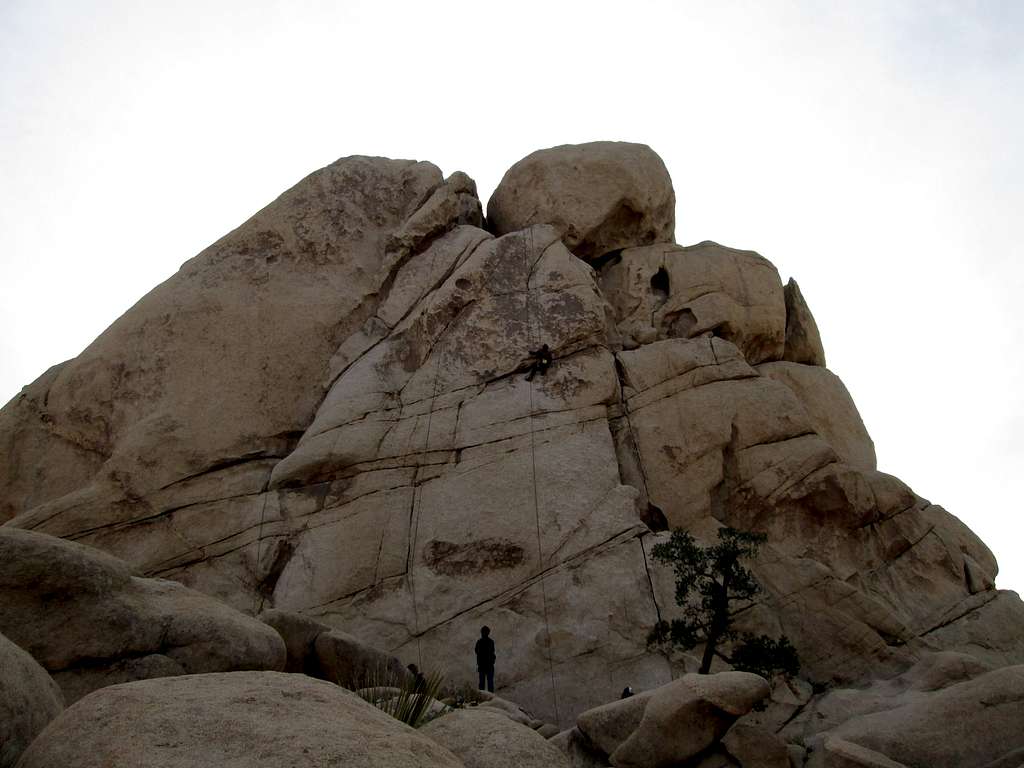 Climbers on the Chimney Rocks, Hidden Valley Campground, Joshua Tree National Park