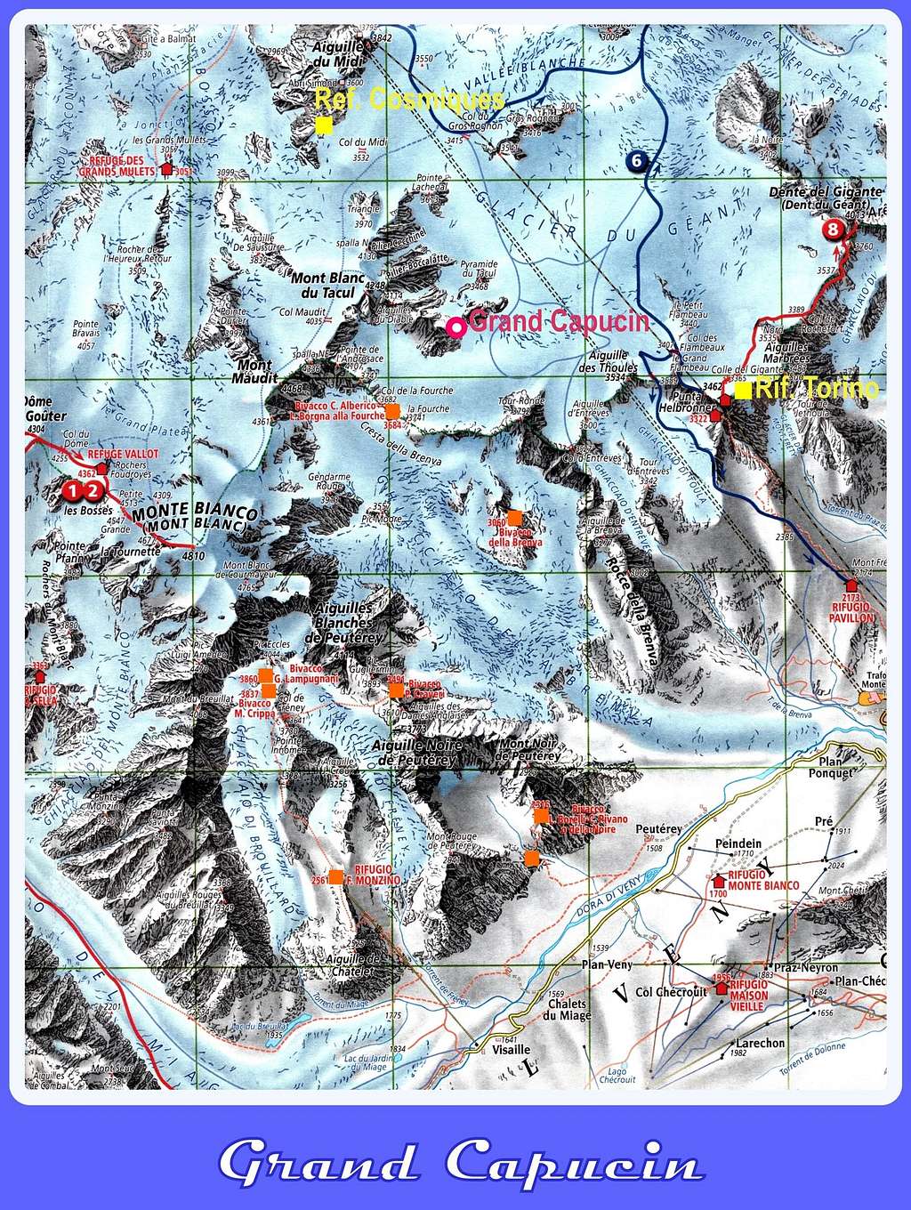 Mont Blanc map