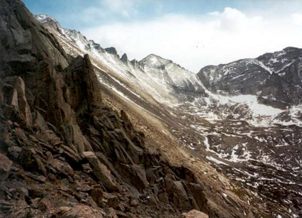 Long's Peak (upper left),...