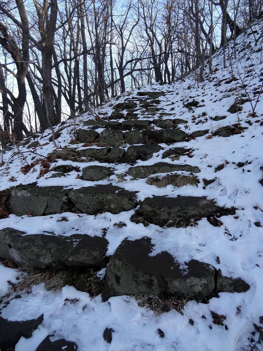 The stairs to Ostrzyca