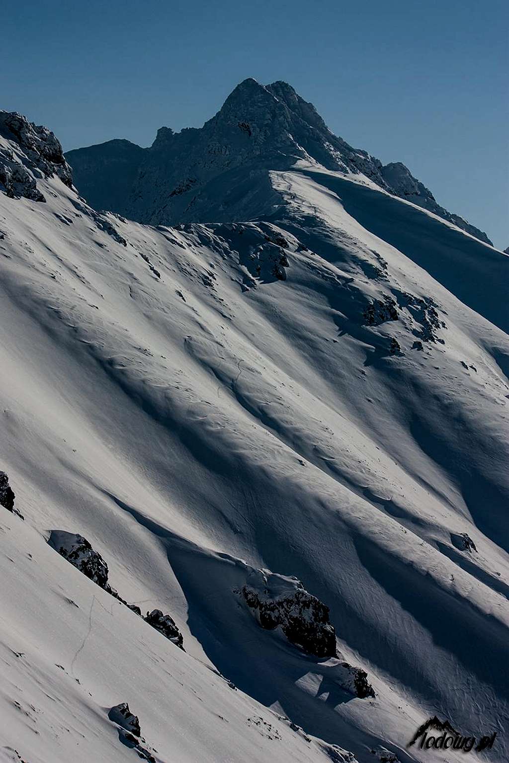 Svinica peak from Kasprov ridge