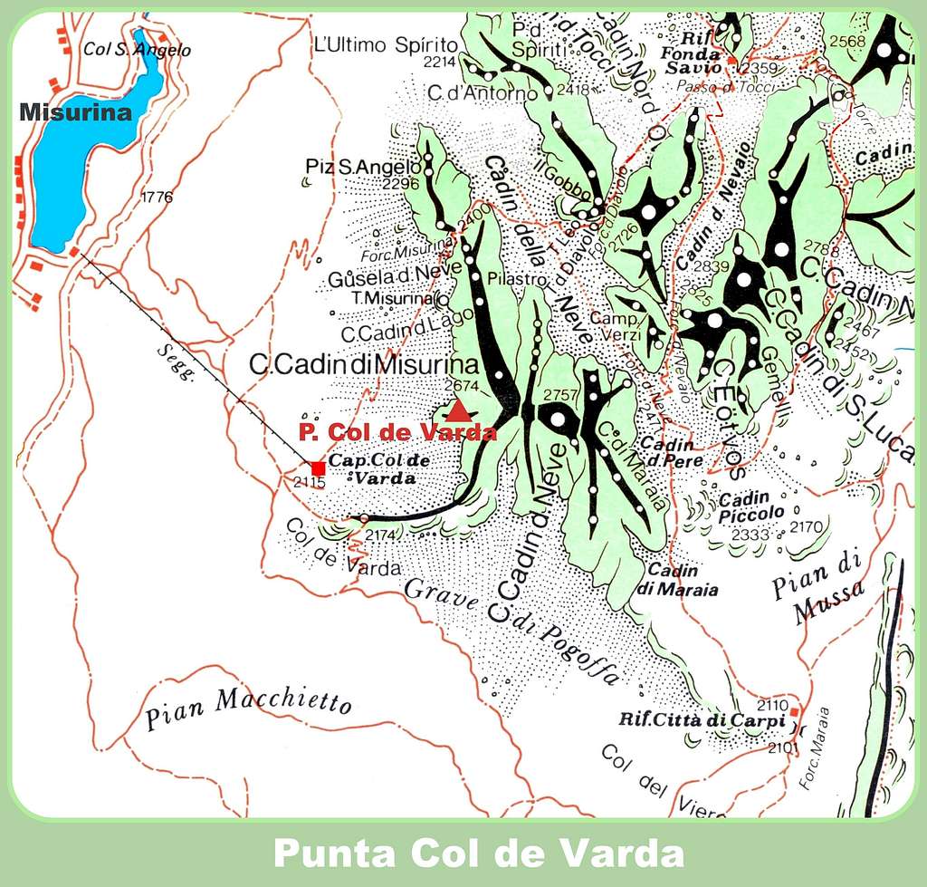 Punta Col De Varda map