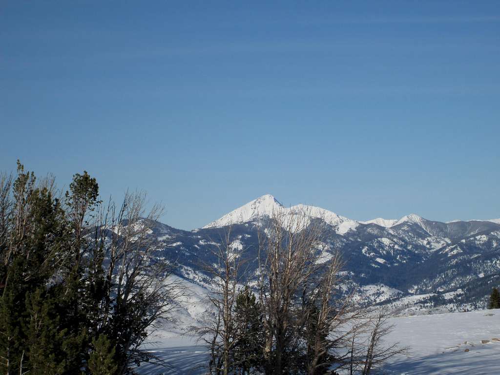 Emigrant Peak seen from the north flank of Electric Peak