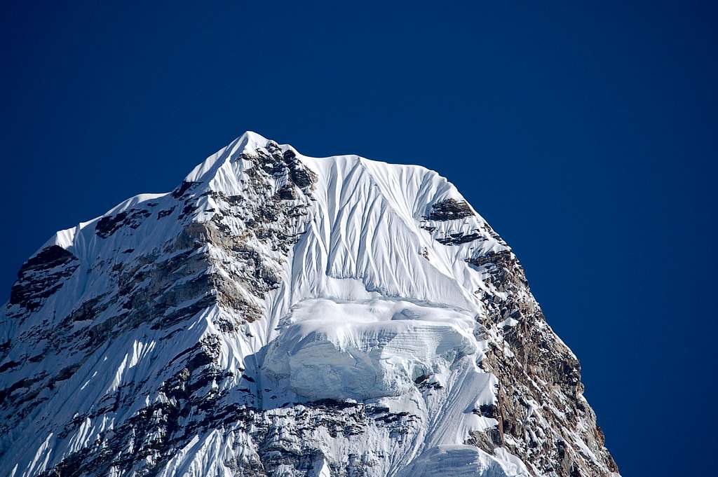 Climbers Approaching the summit of Ama Dablam 6852M