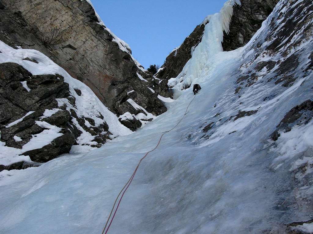 Ice climbing route Fenstergucker
