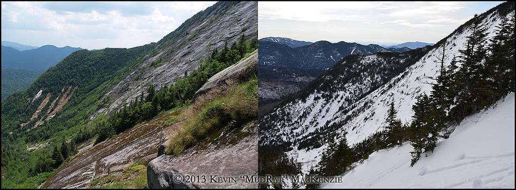 Basin Mountain East Face Summer/Winter Comparison 2