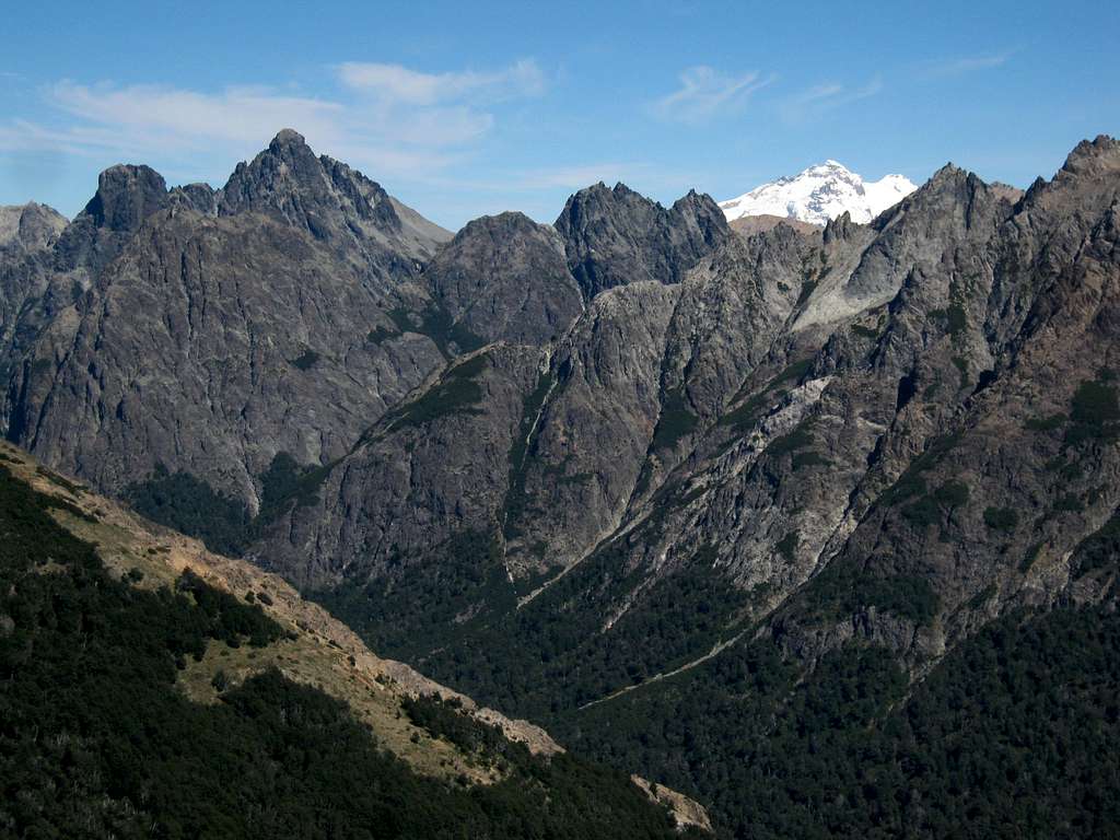 Cerro Negro and Tronador from Cerro Goye