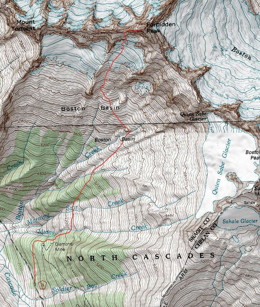 Forbidden Peak Topographic Map