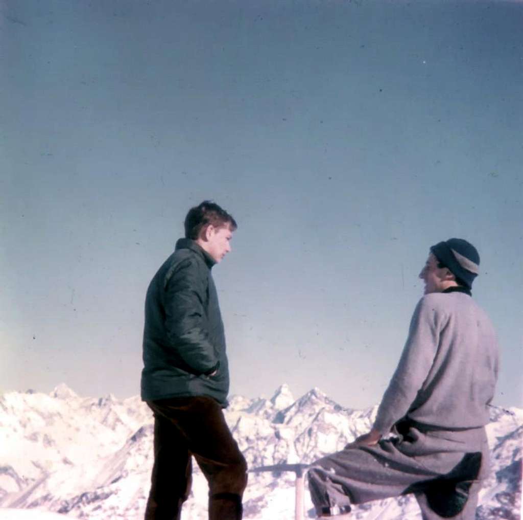 Becca di Viou Arriving on Summit First Winter, January 1968