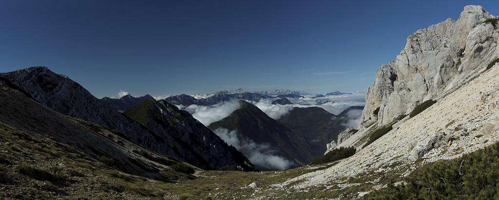 Saddle view towards the Julian Alps