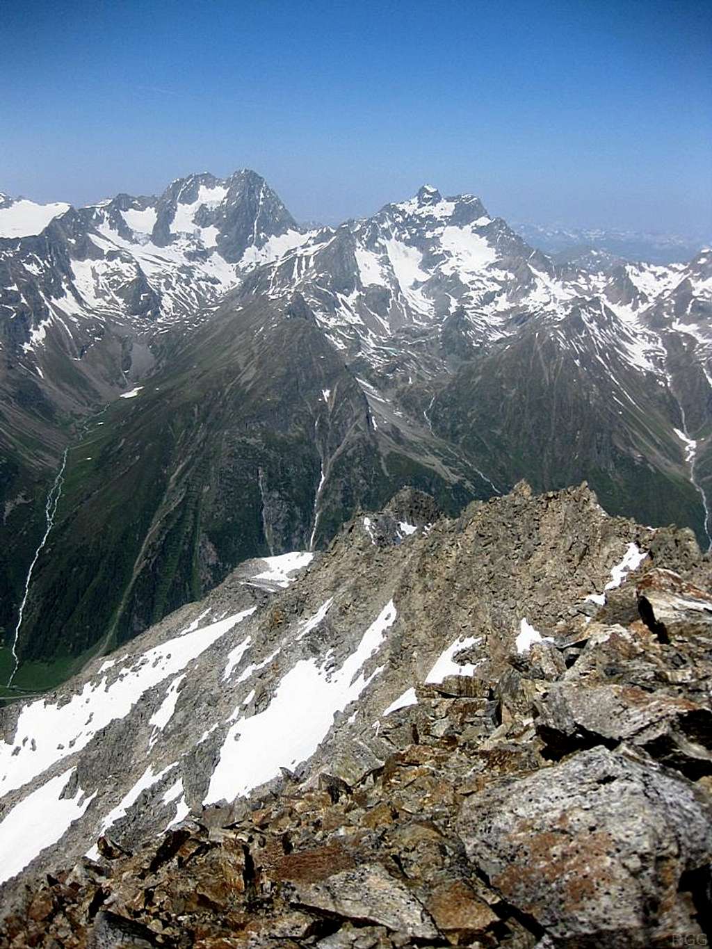 Watzespitze (3532m) and Verpeilspitze (3423m) from the east