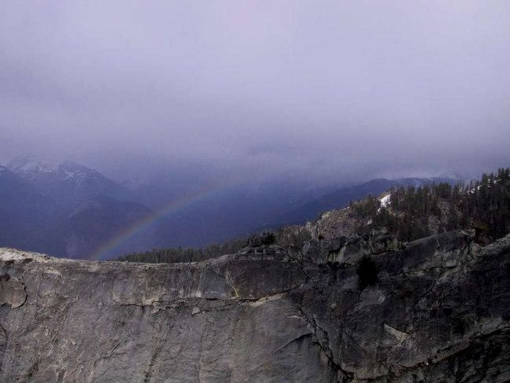 Rainbow over the summit of...
