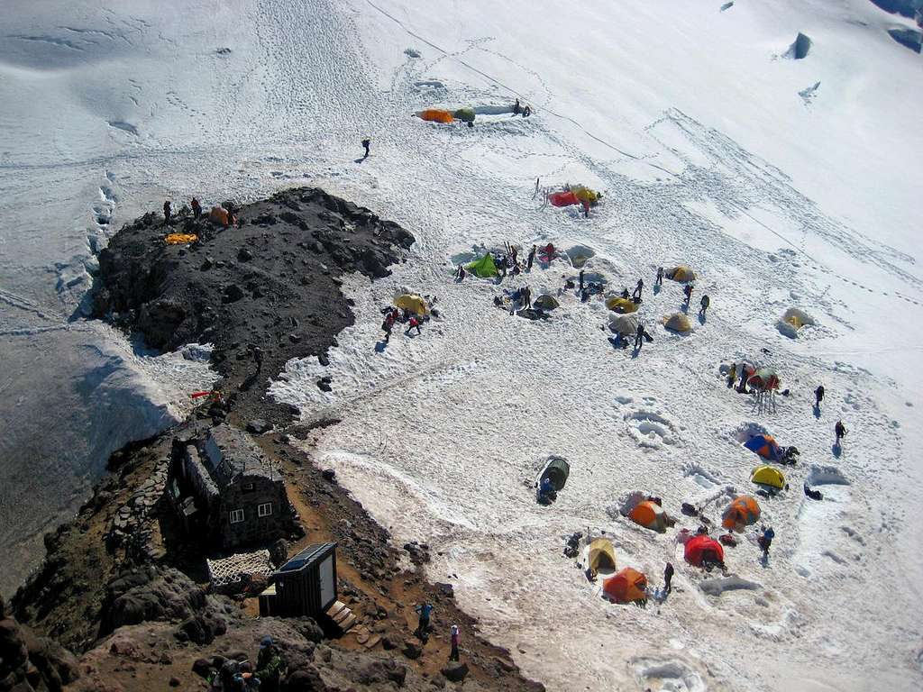 Camp Schurman from Steamboat Prow