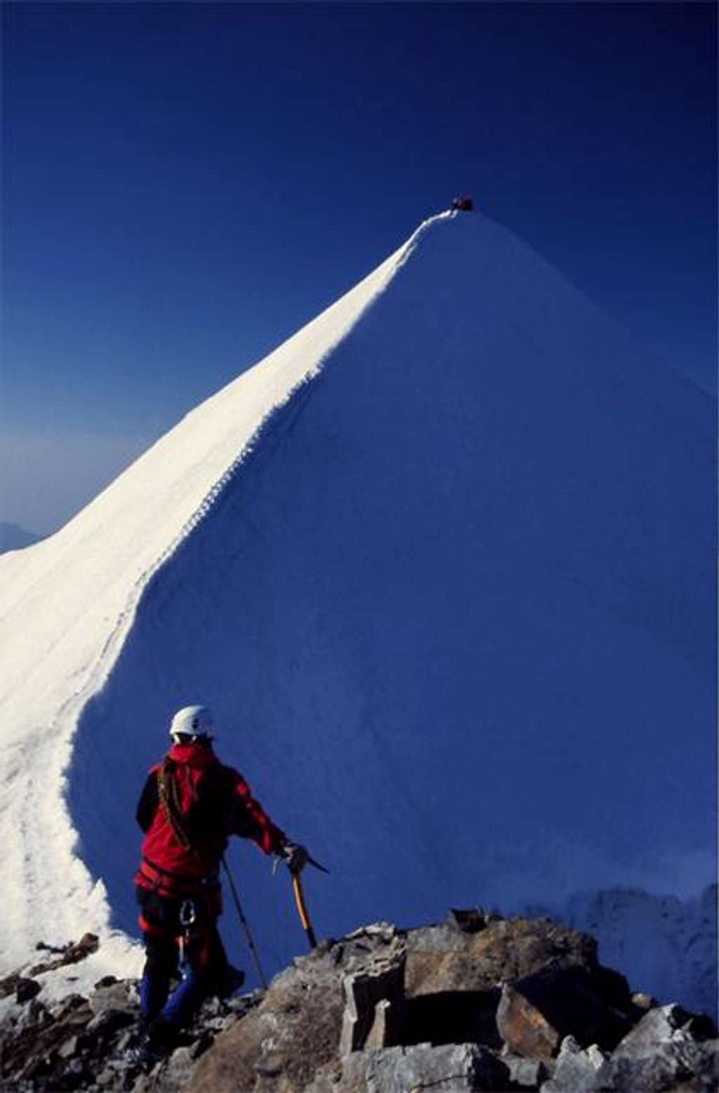 Summit ridge early in the...