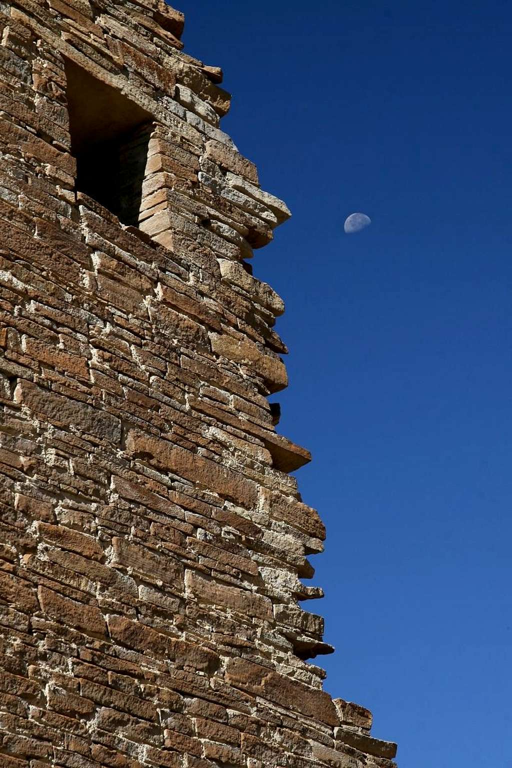 Chaco Ruins and the Moon