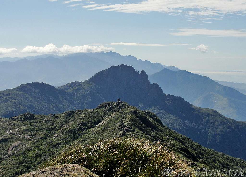 Itaguaré Peak at the center