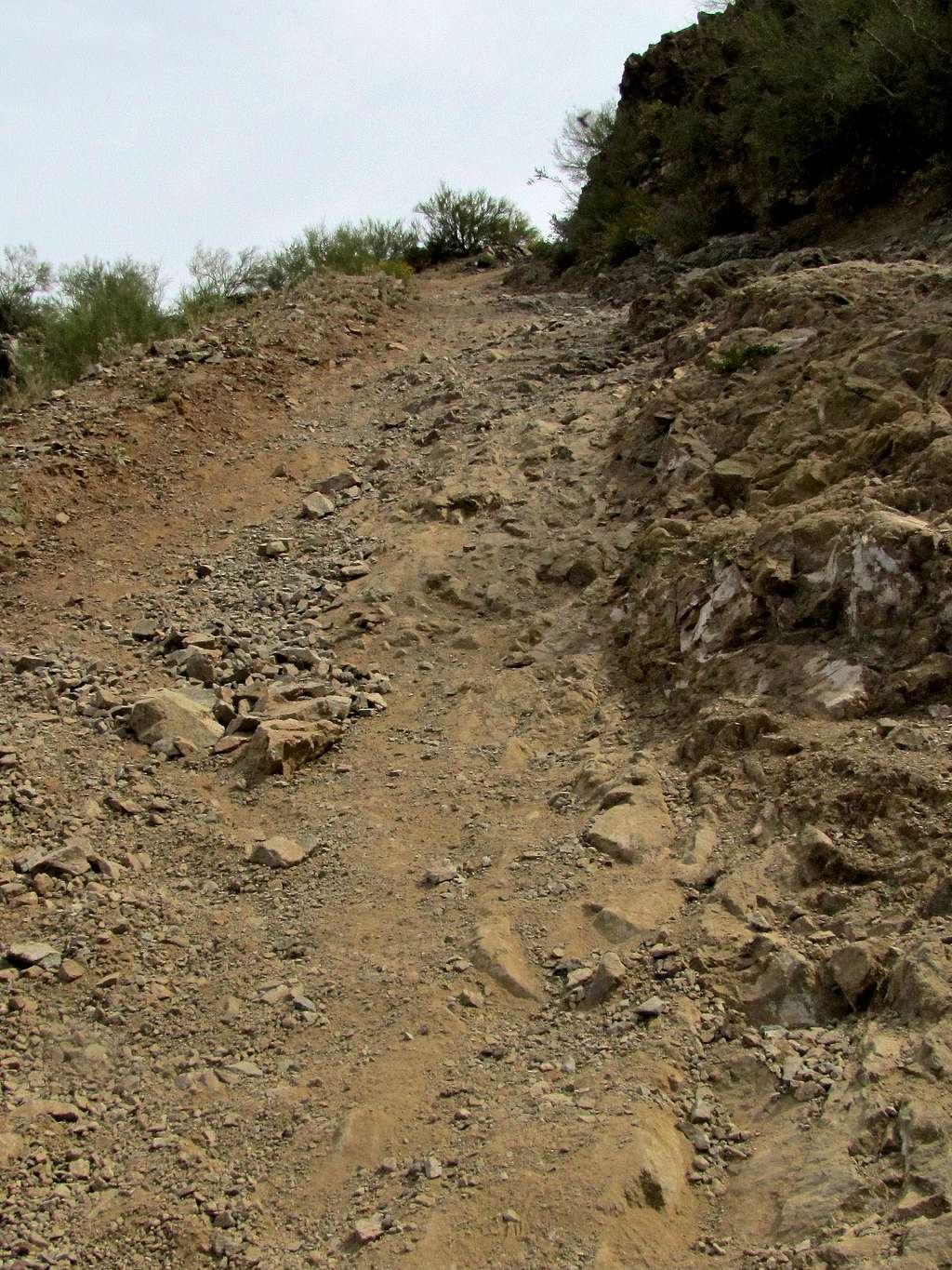 Very steep trail