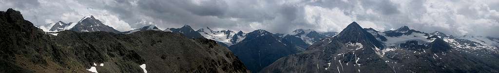 180° panorama of the Ötztal Alps