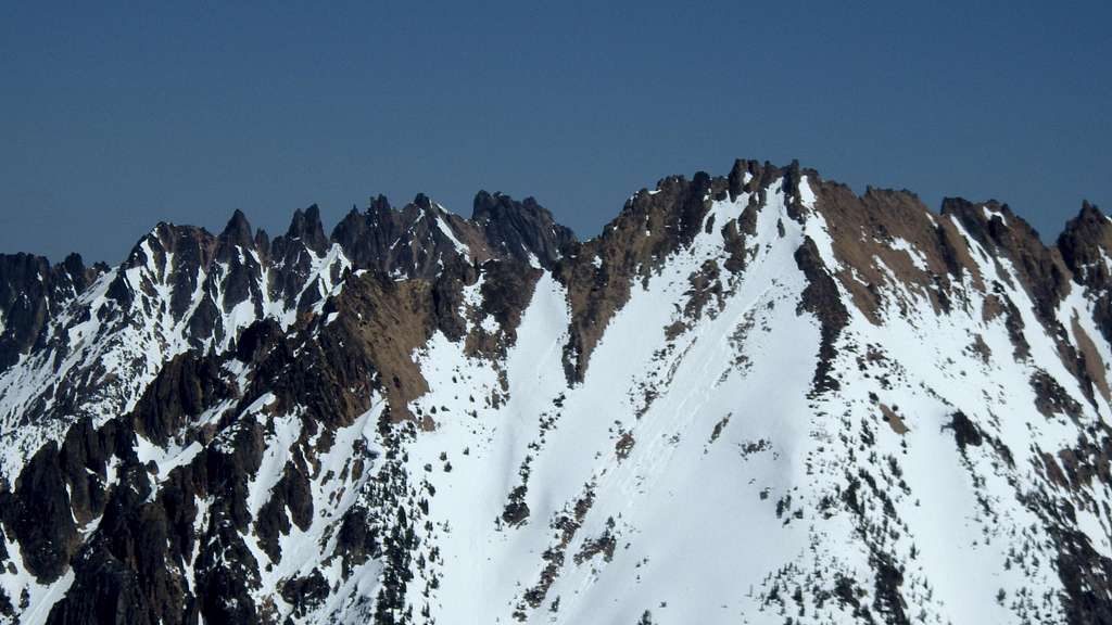 Big Snagtooth from the summit