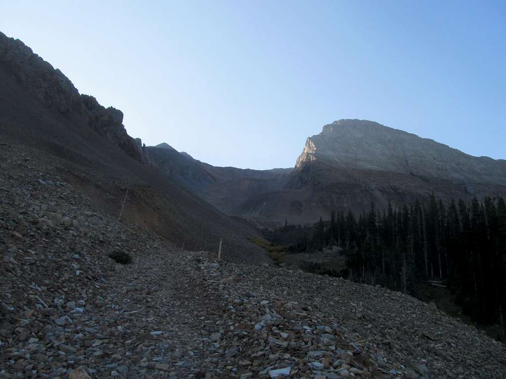 Heading up Rock of Ages Trail