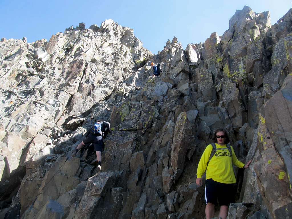 some climbers behind me