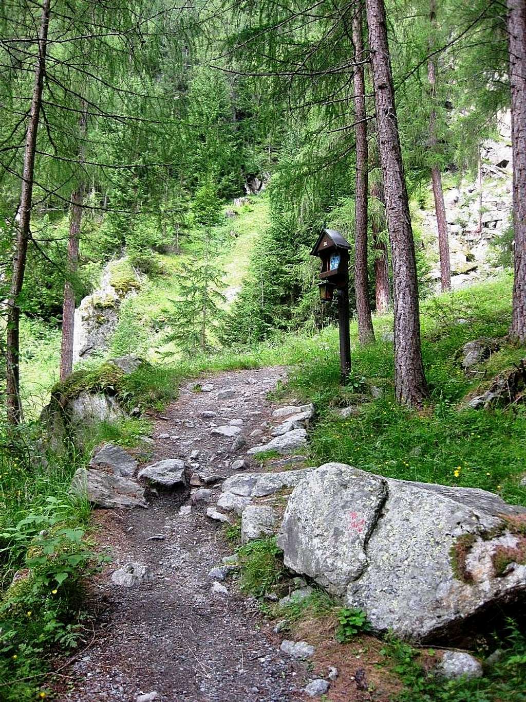 The hiking trail to the start of the Lehner Wasserfall Via Ferrata