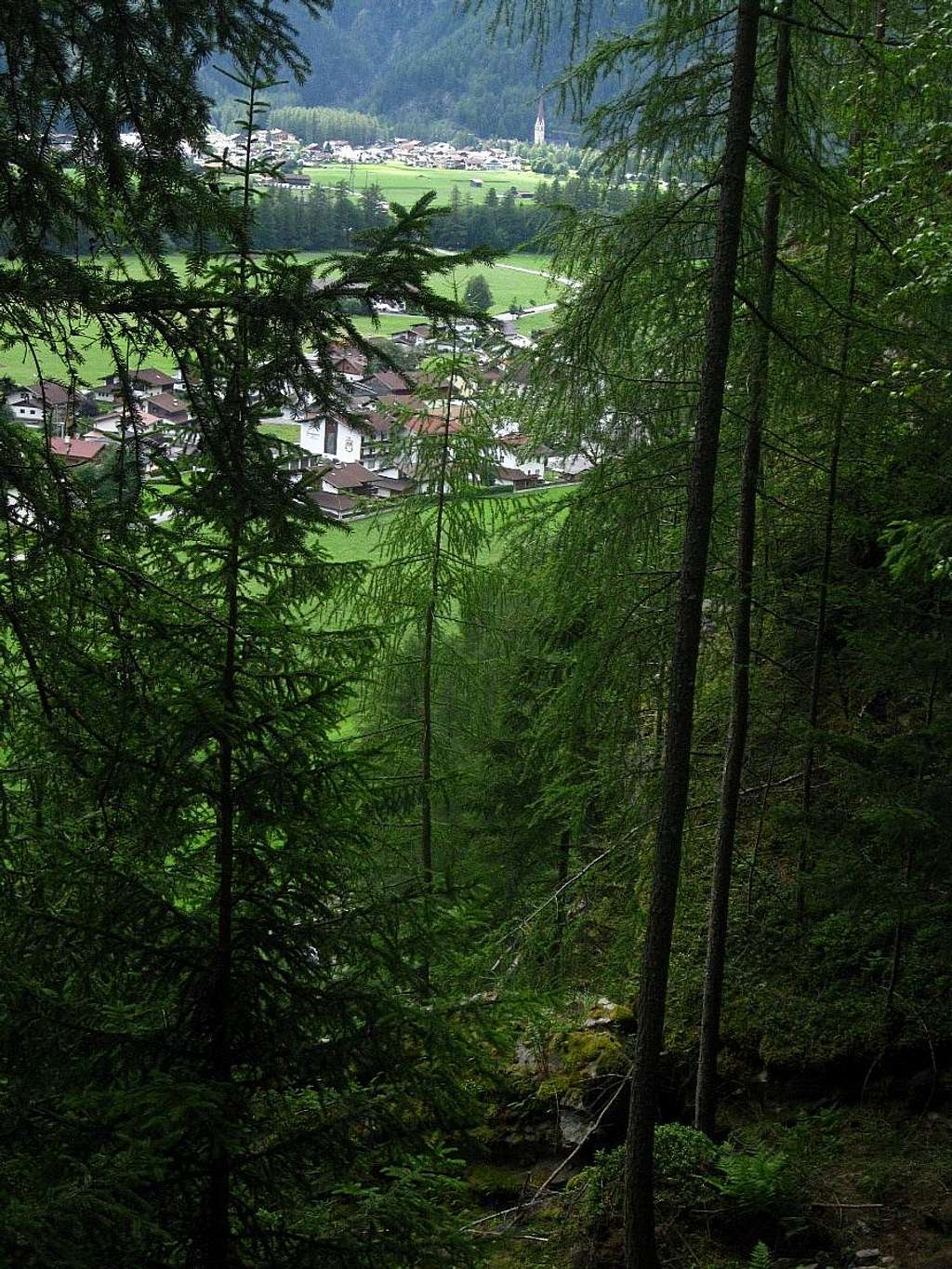 Looking down on the villages of Oberried and Längenfeld