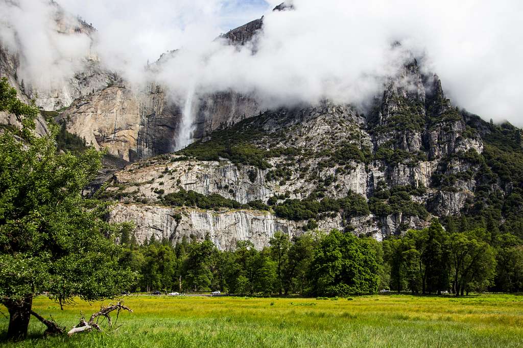 Upper Yosemite Falls from the Valley