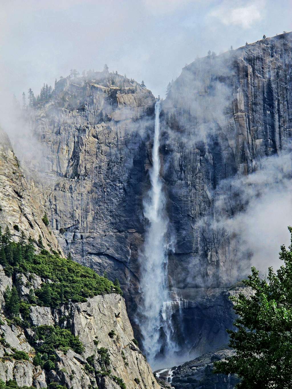 Upper Yosemite Falls in the Mist