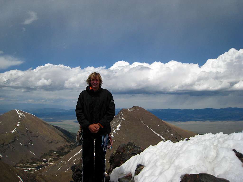 On the summit with Humboldt behind