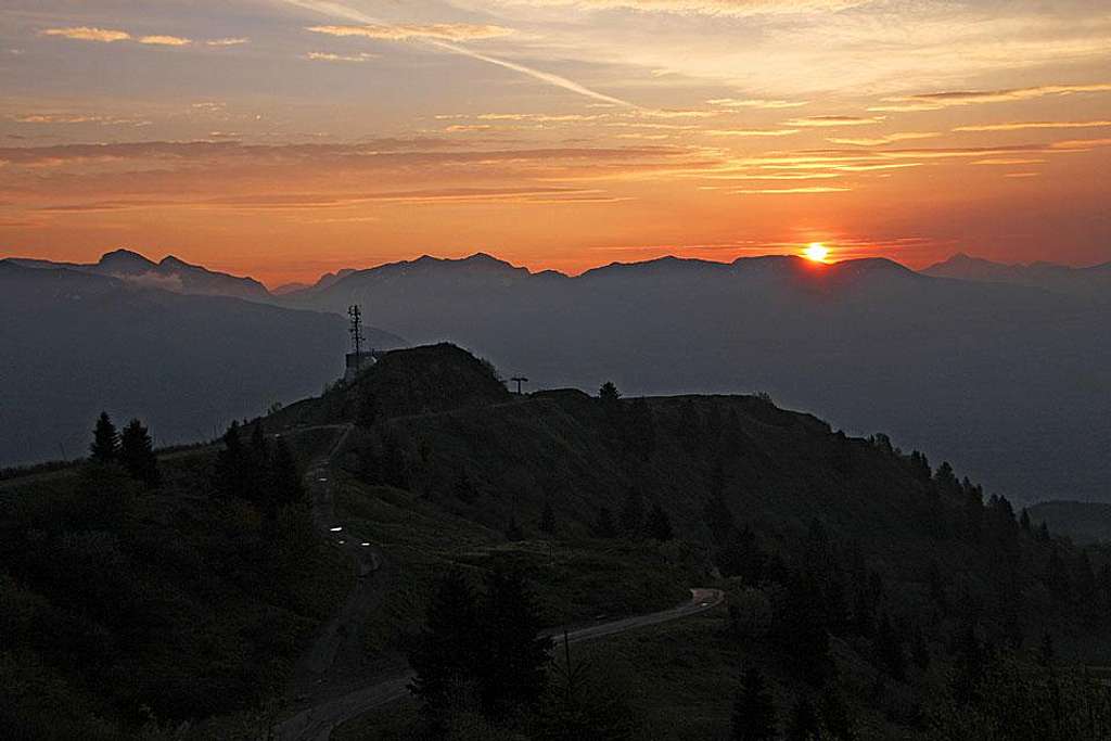 Sunrise on Monte Zoncolan