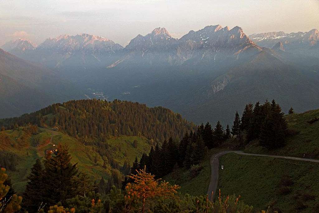 From Monte Zoncolan towards the west