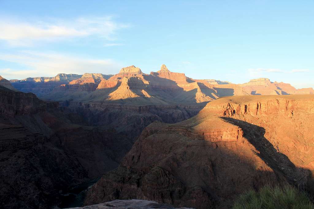 The Colorado River from Plateau Point at dusk