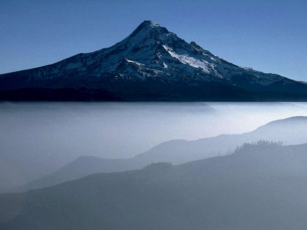 Mt. Hood above Temperature Inversion