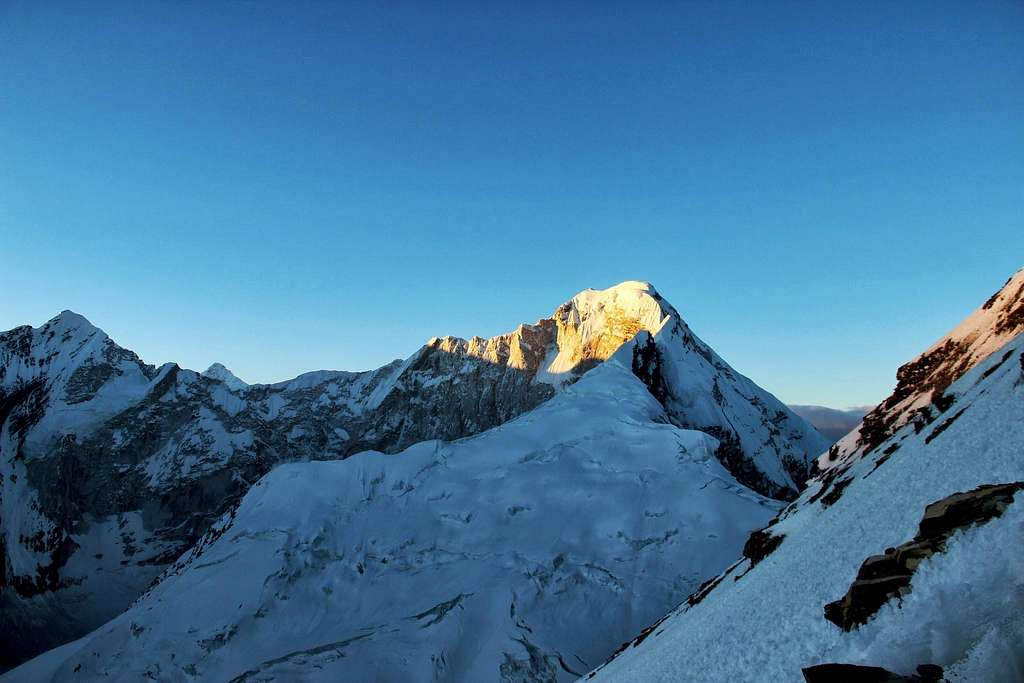 Sunrise while climbing