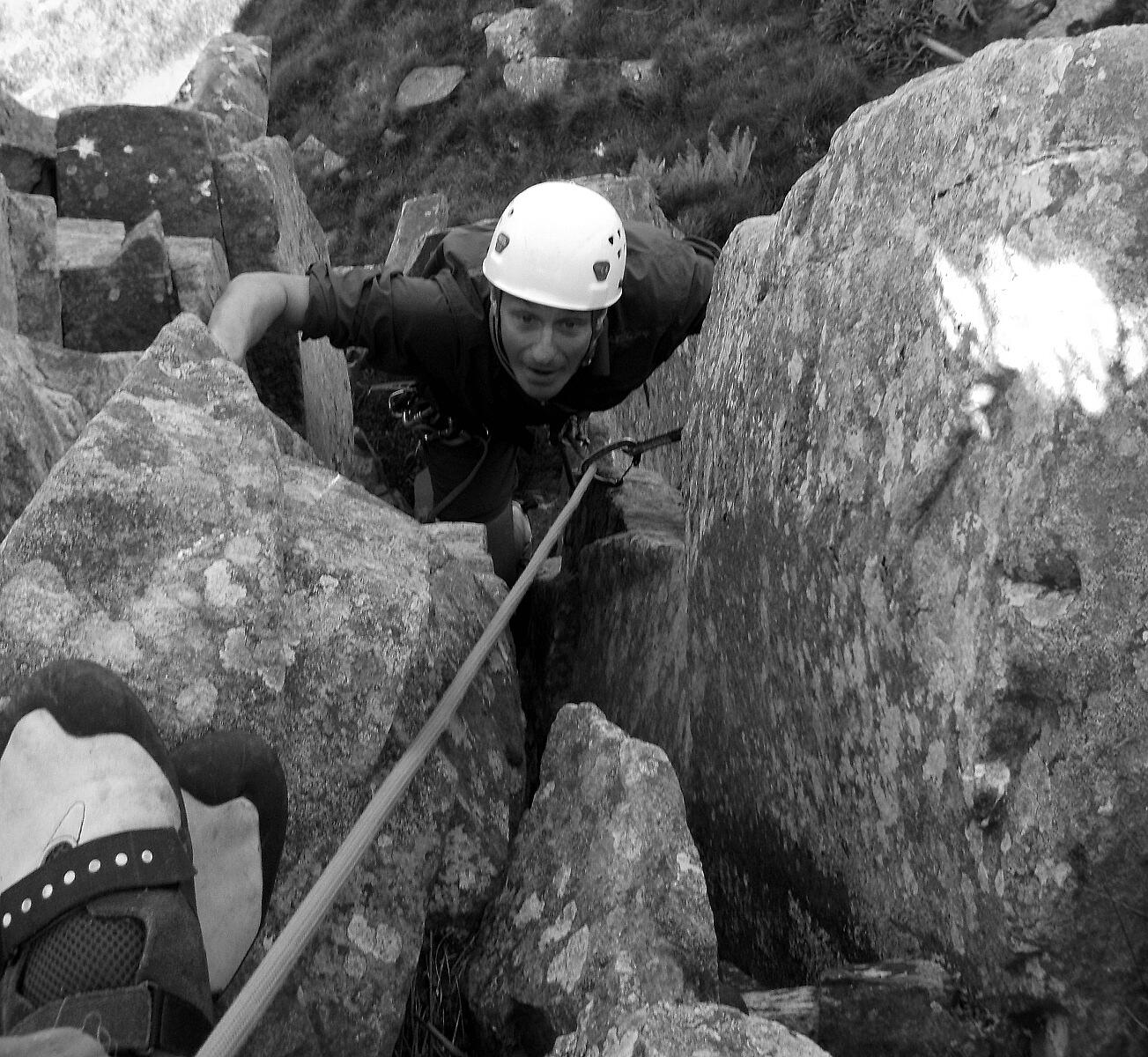 Steves first rock climb
