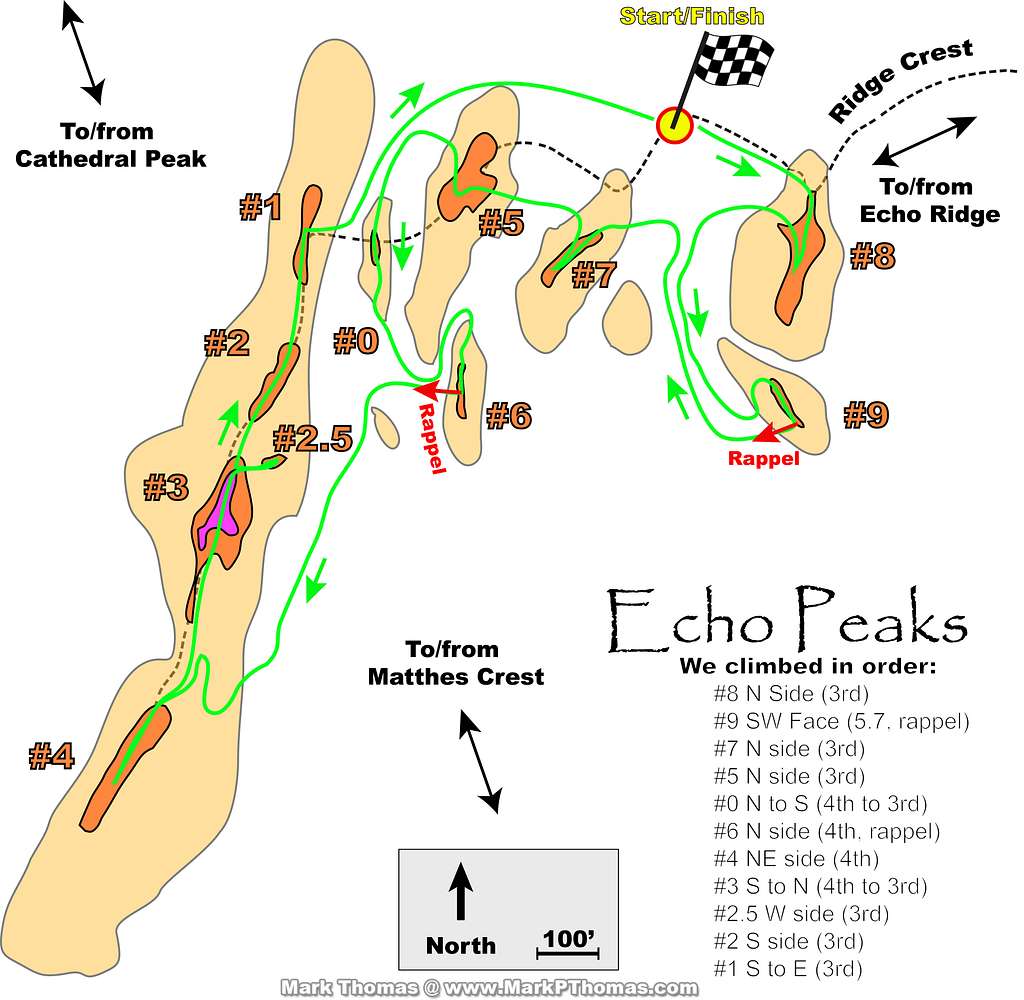 Echo Peaks Map